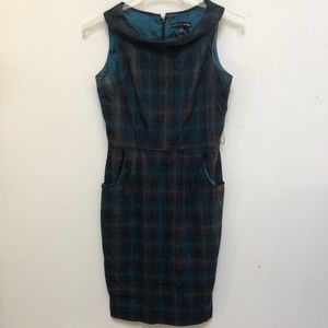 Madison Leigh blue and black dress with pockets
